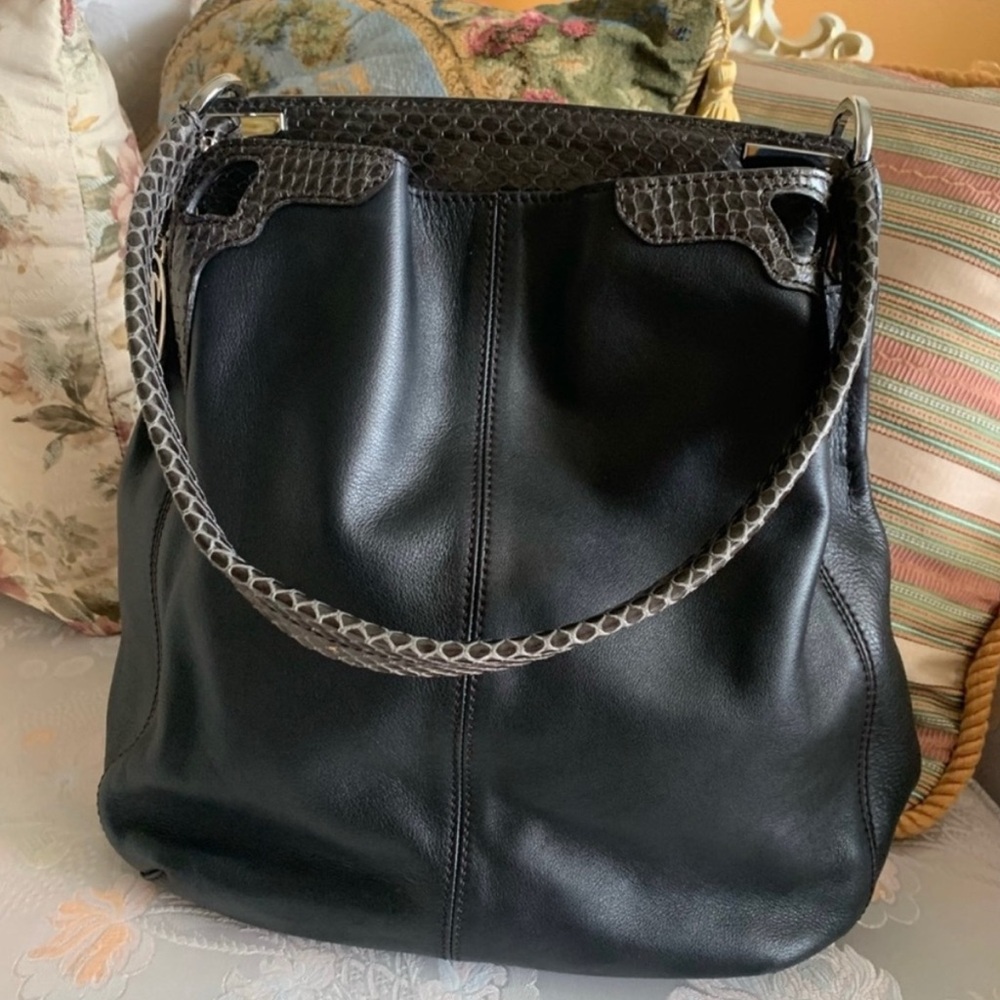 Black Leather Hobo Bag